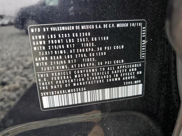 Продажа на аукционе авто 2020 Volkswagen Tiguan, vin: 3VV1B7AX6LM053534, номер лота: 64855685