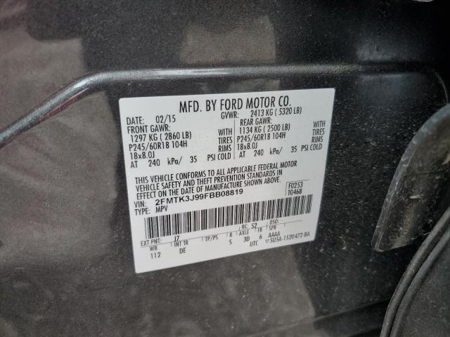 Продаж на аукціоні авто 2015 Ford Edge Sel, vin: 2FMTK3J99FBB08819, номер лоту: 64369655