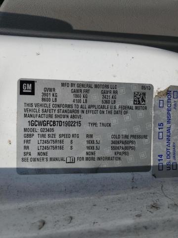 Aukcja sprzedaży 2013 Chev Express G2500, vin: 1GCWGFCB7D1902215, numer aukcji: 50199356