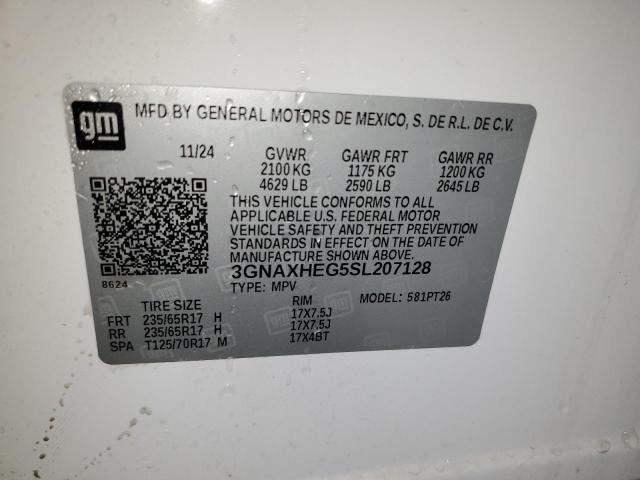 Продаж на аукціоні авто 2025 Chevrolet Equinox Lt, vin: 3GNAXHEG5SL207128, номер лоту: 64487765