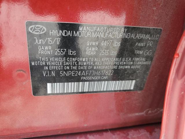 2018 Hyundai Sonata Se მანქანა იყიდება აუქციონზე, vin: 5NPE24AF7JH617622, აუქციონის ნომერი: 66027145