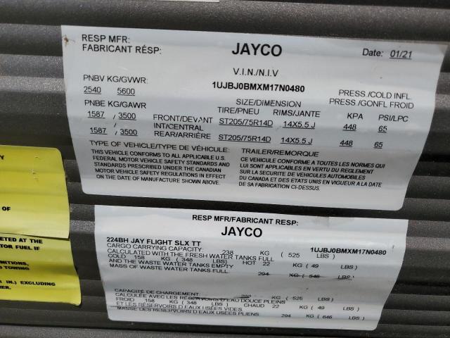 Aukcja sprzedaży 2021 Jayco Trailer, vin: 1UJBJ0BMXM17N0480, numer aukcji: 59942535