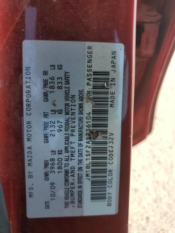 65600165 :رقم المزاد ، JM1BL1SF2A1236104 vin ، 2010 Mazda 3 مزاد بيع