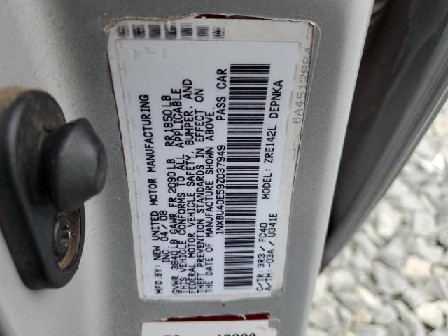 Aukcja sprzedaży 2009 Toyota Corolla Ba, vin: 1NXBU40E59Z037949, numer aukcji: 63780855