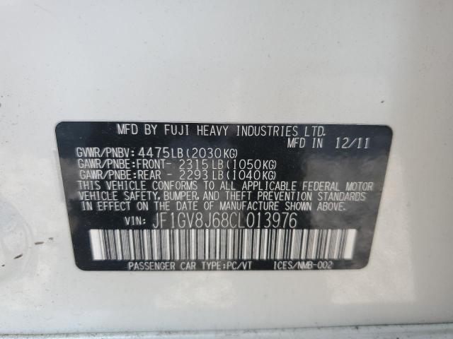 Продажа на аукционе авто 2012 Subaru Impreza Wr, vin: JF1GV8J68CL013976, номер лота: 66170215