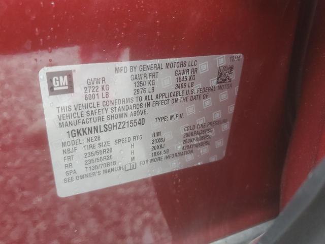 Продажа на аукционе авто 2017 Gmc Acadia Slt, vin: 1GKKNNLS9HZ215540, номер лота: 64818055