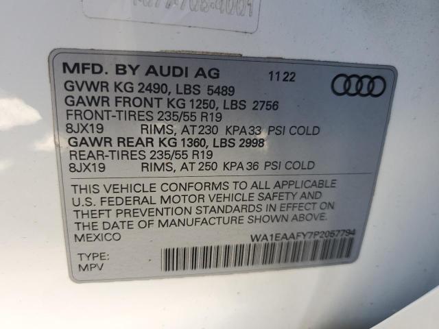 Продаж на аукціоні авто 2023 Audi Q5 Premium Plus 45, vin: WA1EAAFY7P2057794, номер лоту: 66501715