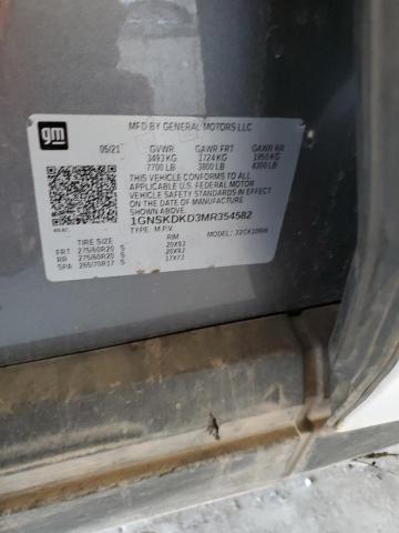 Auction sale of the 2021 Chevrolet Suburban K, vin: 1GNSKDKD3MR354582, lot number: 65334745