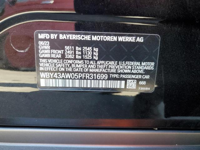 Продаж на аукціоні авто 2023 Bmw I4 Edrive 35, vin: WBY43AW05PFR31699, номер лоту: 66496775