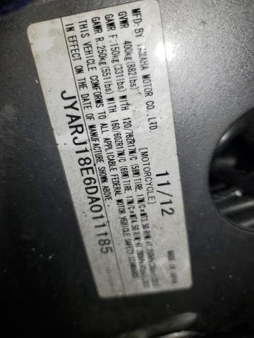Aukcja sprzedaży 2013 Yamaha Fz6, vin: JYARJ18E6DA011185, numer aukcji: 62741295