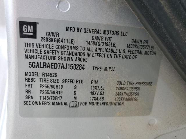 Aukcja sprzedaży 2010 Buick Enclave Cx, vin: 5GALRAED7AJ150284, numer aukcji: 63113685