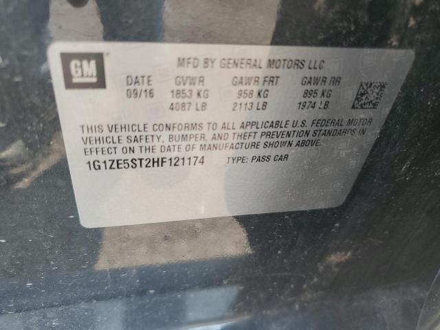 2017 Chevrolet Malibu Lt მანქანა იყიდება აუქციონზე, vin: 1G1ZE5ST2HF121174, აუქციონის ნომერი: 65083125