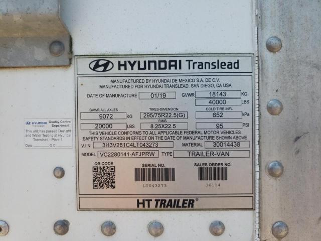 Aukcja sprzedaży 2020 Hyundai Unknown, vin: 3H3V281C4LT043273, numer aukcji: 47025545