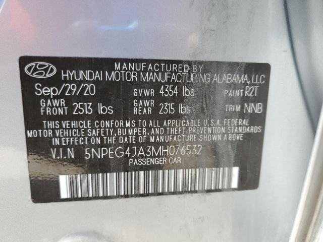 2021 Hyundai Sonata Se მანქანა იყიდება აუქციონზე, vin: 5NPEG4JA3MH076532, აუქციონის ნომერი: 62541795