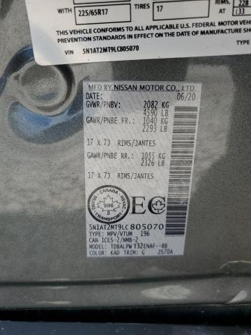 2020 Nissan Rogue S მანქანა იყიდება აუქციონზე, vin: 5N1AT2MT9LC805070, აუქციონის ნომერი: 65435095