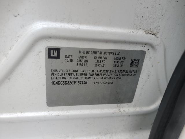 2016 Buick Lacrosse მანქანა იყიდება აუქციონზე, vin: 1G4GC5G32GF157146, აუქციონის ნომერი: 63147895