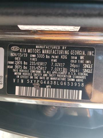 Aukcja sprzedaży 2020 Kia Sorento, vin: 5XYPG4A38LG653958, numer aukcji: 64434145
