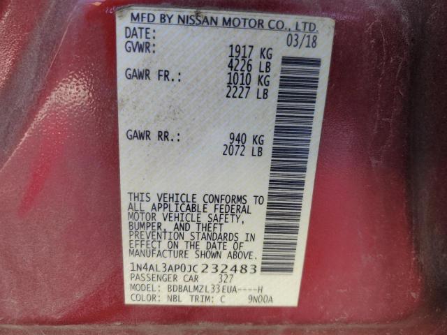 Продажа на аукционе авто 2018 Nissan Altima, vin: 1N4AL3AP0JC232483, номер лота: 64772335