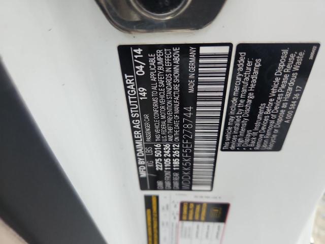 65760235 :رقم المزاد ، WDDKK5KF5EF278744 vin ، 2014 Mercedes-benz E 350 مزاد بيع