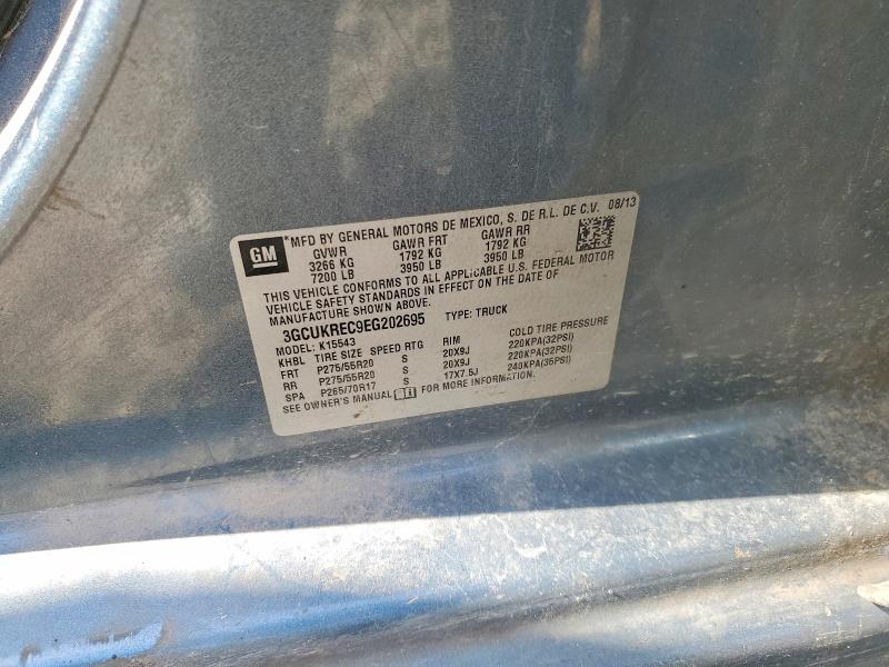 61613946 :رقم المزاد ، 3GCUKREC9EG202695 vin ، 2014 Chevrolet Silverado مزاد بيع