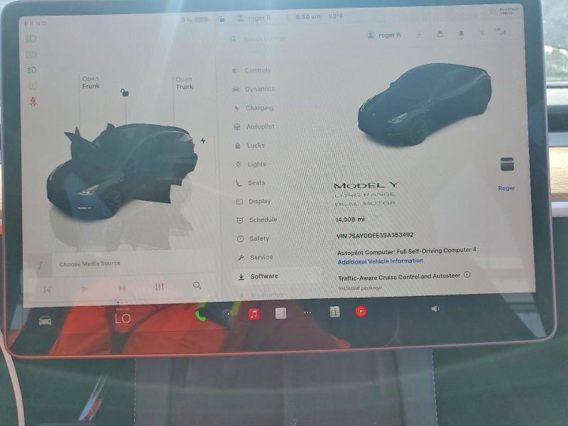 Aukcja sprzedaży 2025 Tesla Model Y, vin: 7SAYGDEE3SA353492, numer aukcji: 59577716