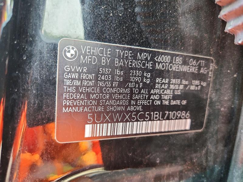 Продаж на аукціоні авто 2011 Bmw X3, vin: 5UXWX5C51BL710986, номер лоту: 60887876