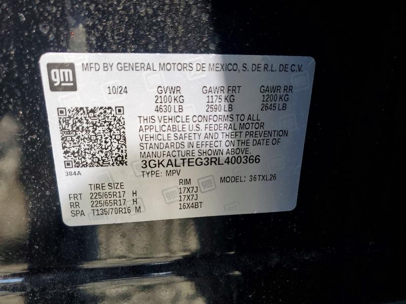 60675376 :رقم المزاد ، 3GKALTEG3RL400366 vin ، 2024 Gmc Terrain مزاد بيع