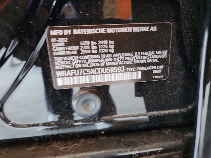 Продаж на аукціоні авто 2012 Bmw 535, vin: WBAFU7C5XCDU59593, номер лоту: 62722666