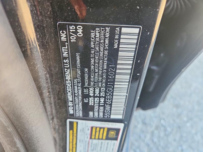 Продаж на аукціоні авто 2016 Mercedes-benz C, vin: 55SWF6EB5GU116021, номер лоту: 57485786