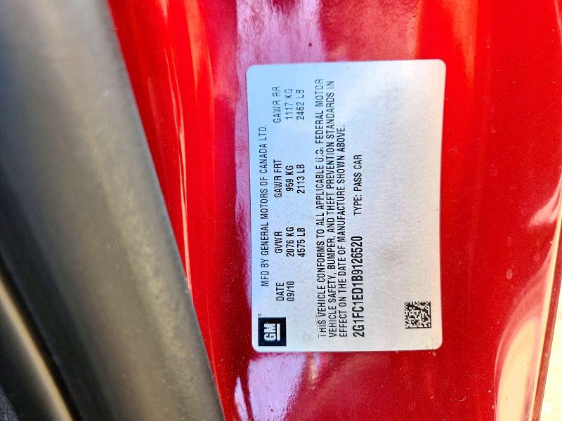 Продажа на аукционе авто 2011 Chevrolet Camaro, vin: 2G1FC1ED1B9126520, номер лота: 62319996