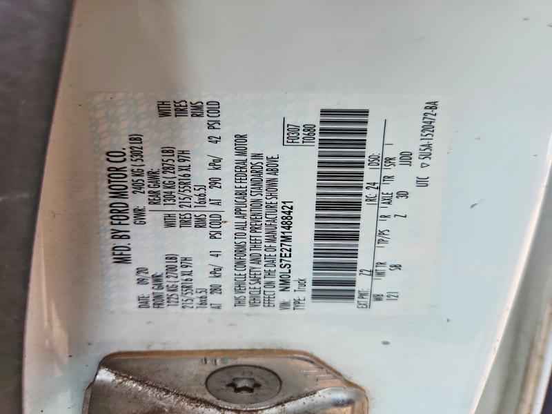 Aukcja sprzedaży 2021 Ford Transit Connect, vin: NM0LS7E27M1488421, numer aukcji: 62136106