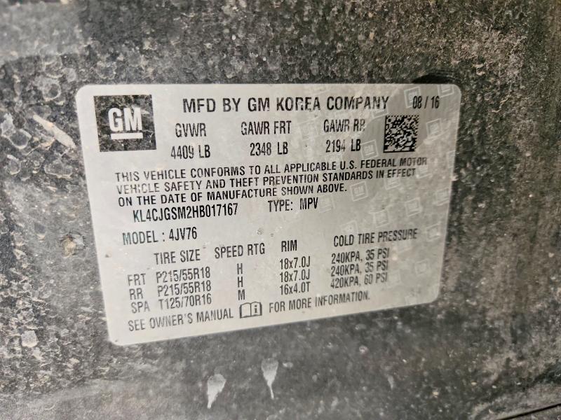 Продаж на аукціоні авто 2017 Buick Encore, vin: KL4CJGSM2HB017167, номер лоту: 62927616