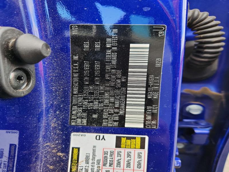 60052286 :رقم المزاد ، 7MUCAAAG5RV073568 vin ، 2024 Toyota Corolla Cross مزاد بيع