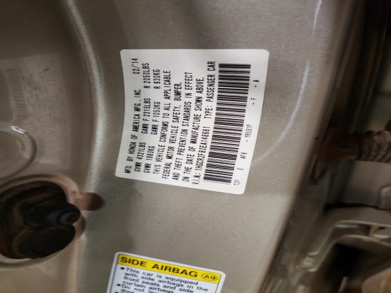 Продажа на аукционе авто 2014 Honda Accord, vin: 1HGCR2F80EA148681, номер лота: 62215786