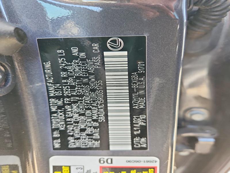 Aukcja sprzedaży 2024 Lexus Es 300h, vin: 58ADA1C15RU051755, numer aukcji: 60716176