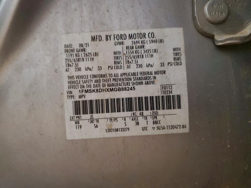 Продажа на аукционе авто 2021 Ford Explorer, vin: 1FMSK8DHXMGB88245, номер лота: 60605036
