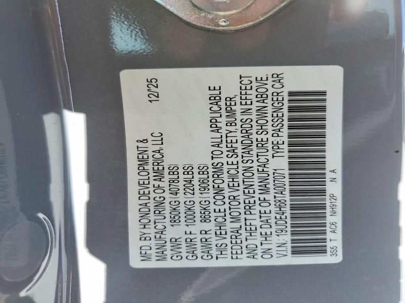 Aukcja sprzedaży 2026 Acura Integra, vin: 19UDE4H68TA007071, numer aukcji: 62217406