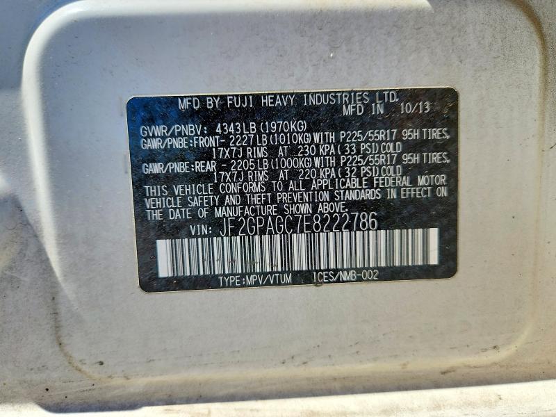 Продажа на аукционе авто 2014 Subaru Xv Crosstrek, vin: JF2GPAGC7E8222786, номер лота: 62668566