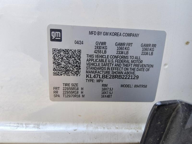 2024 Buick Envista მანქანა იყიდება აუქციონზე, vin: KL47LBE28RB222129, აუქციონის ნომერი: 61789076