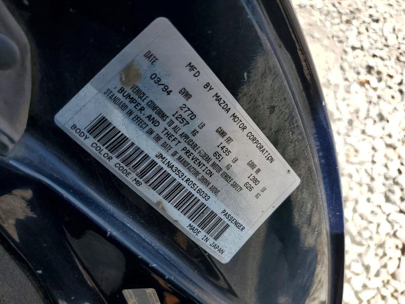 1994 Mazda Mx-5 Miata მანქანა იყიდება აუქციონზე, vin: JM1NA3531R0516033, აუქციონის ნომერი: 60653966