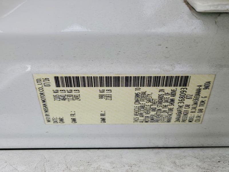 60624896 :رقم المزاد ، 1N4AA6AP7HC368093 vin ، 2017 Nissan Maxima مزاد بيع