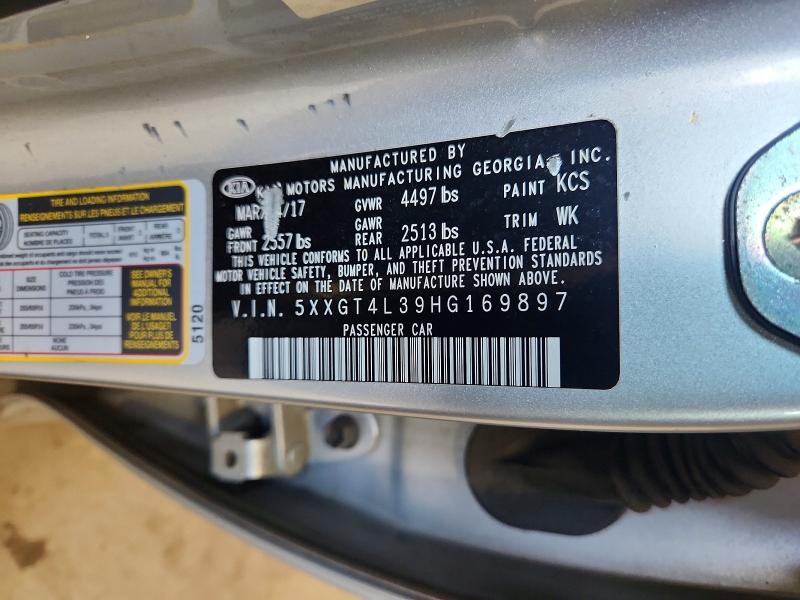 2017 Kia Optima მანქანა იყიდება აუქციონზე, vin: 5XXGT4L39HG169897, აუქციონის ნომერი: 59632456
