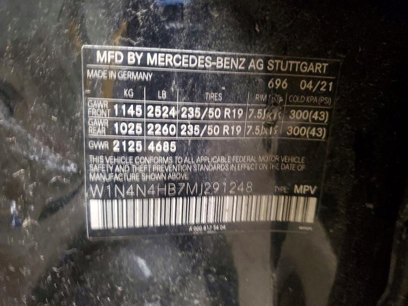 Продажа на аукционе авто 2021 Mercedes-benz Gla, vin: W1N4N4HB7MJ291248, номер лота: 60786216