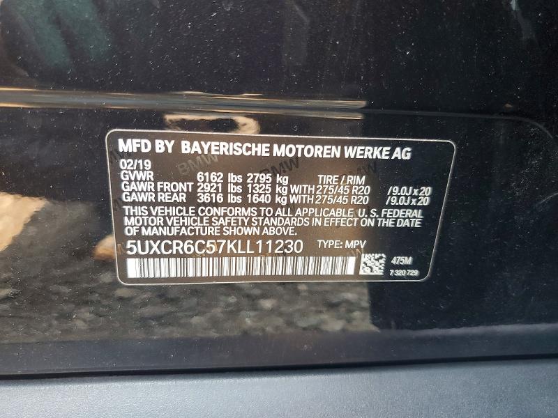 Продаж на аукціоні авто 2019 Bmw X5, vin: 5UXCR6C57KLL11230, номер лоту: 59988106