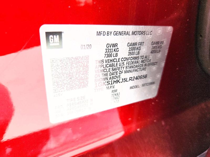 Продажа на аукционе авто 2020 Gmc Yukon Xl, vin: 1GKS1HKJ5LR240658, номер лота: 61621136