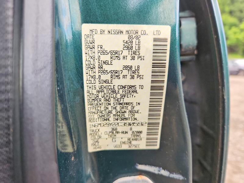 Продаж на аукціоні авто 2002 Nissan Frontier, vin: 1N6MD29Y22C390592, номер лоту: 63714416