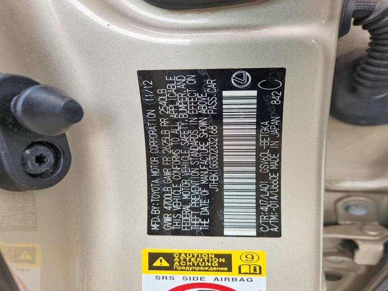 Продажа на аукционе авто 2013 Lexus Es, vin: JTHBK1GG3D2032168, номер лота: 61552826