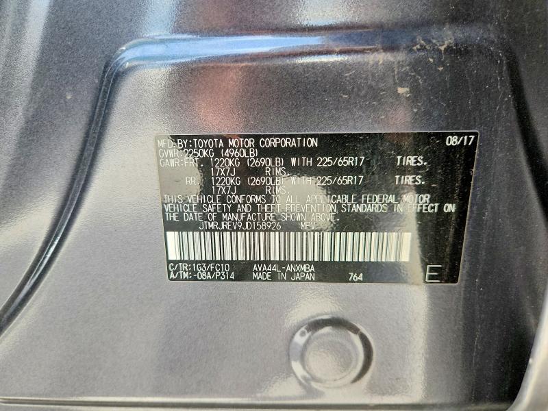 Продажа на аукционе авто 2018 Toyota Rav4 Hybrid, vin: JTMRJREV9JD158926, номер лота: 59993776
