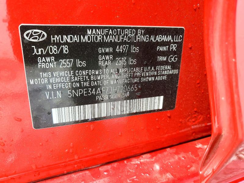 Aukcja sprzedaży 2018 Hyundai Sonata, vin: 5NPE34AF7JH720665, numer aukcji: 61856146