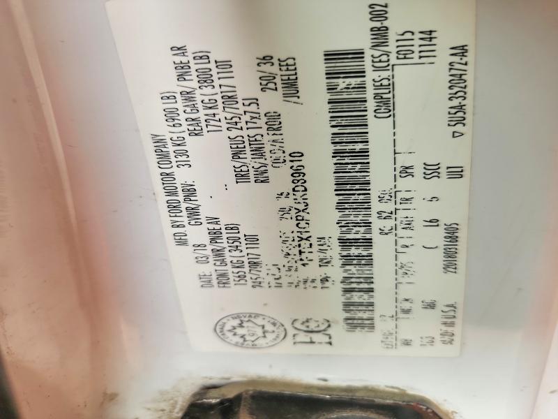 60585676 :رقم المزاد ، 1FTEX1CPXJKD89610 vin ، 2018 Ford F150 مزاد بيع